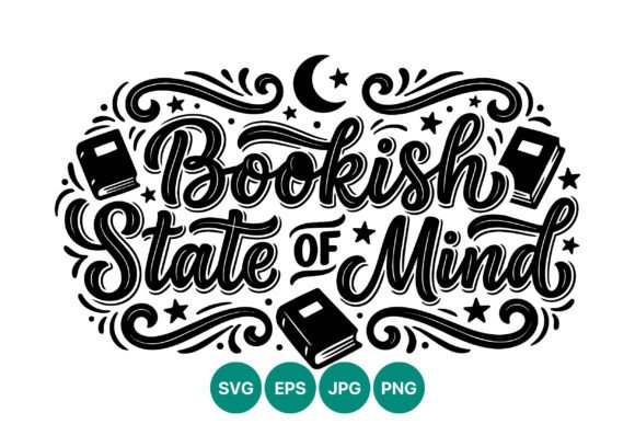 Download Bookish State of Mind Calligraphic - Graphic Collection