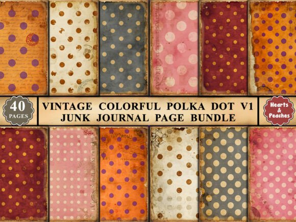 Download Vintage Colorful Polka Dot Papers V1 - Vintage Collection