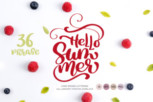 Download 36 Calligraphic Summer Phrases - Graphic Collection