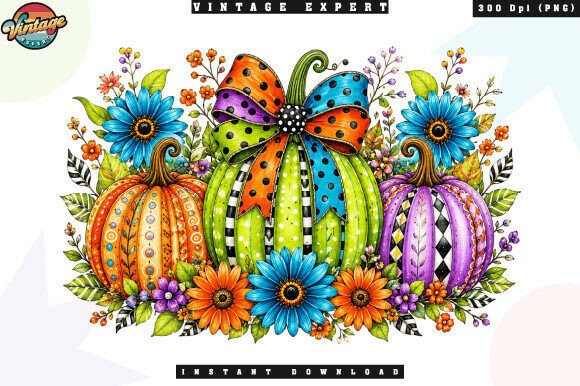 Download Bright Fall Pumpkin Bouquet PNG - Premium Resources