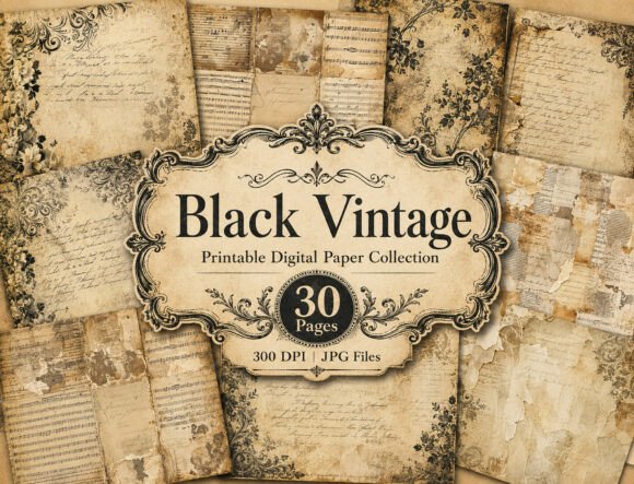 Download Vintage Floral Grunge Papers - Vintage Collection