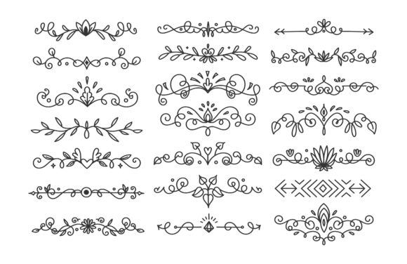 Download Hand Drawn Flourishes Divider - Flourish Collection